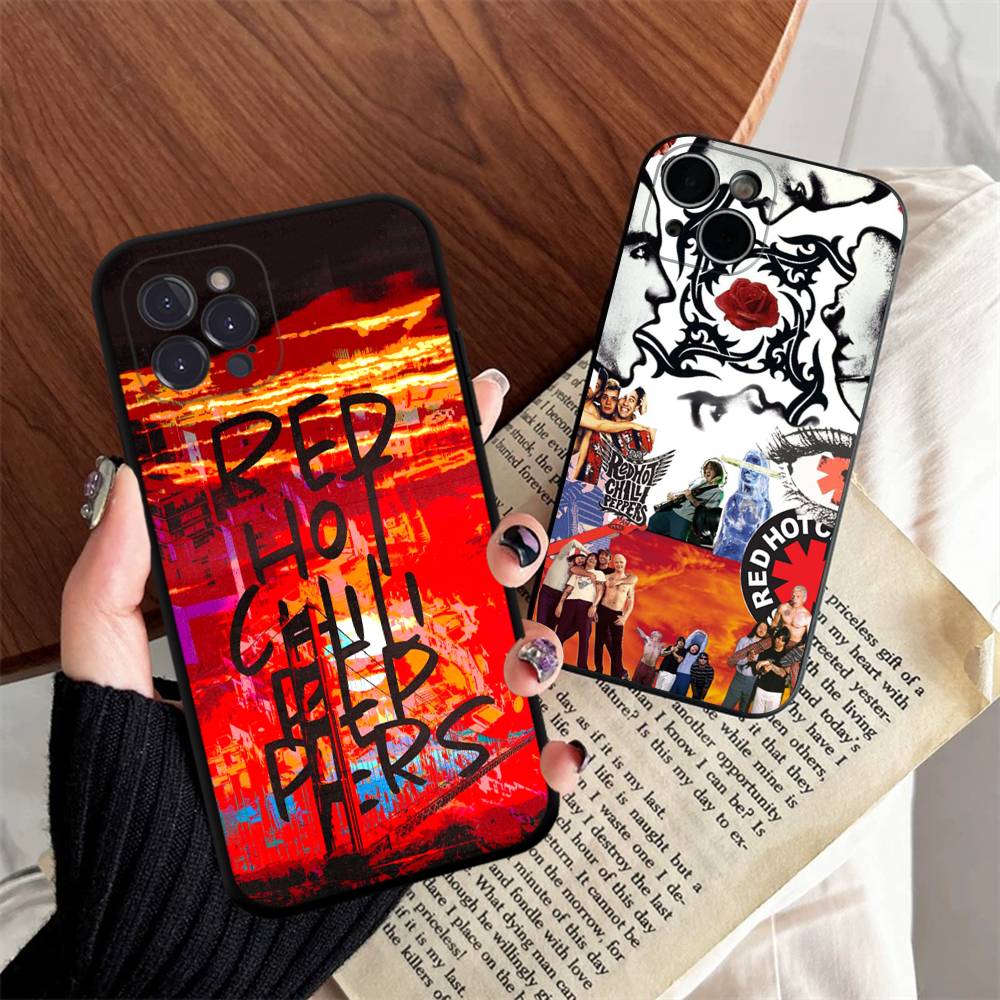 Red Hot Chili P-Peppers Band For Iphone 17 16 15 11 13 14 Pro Max Plus 12 Mini Black Shell Cover Phone Case