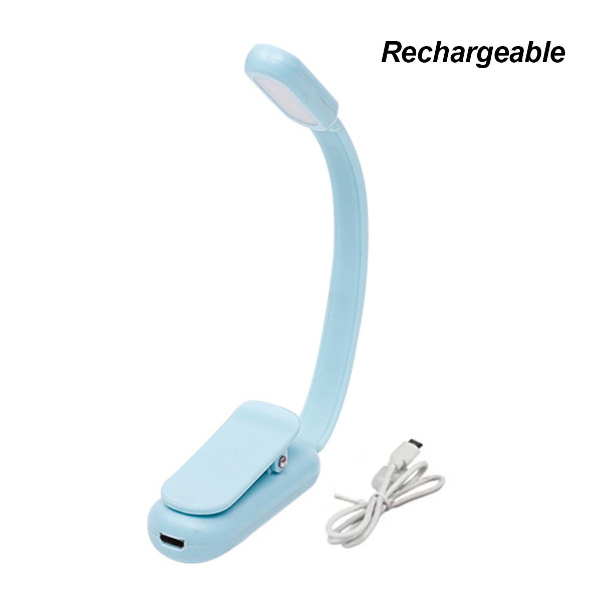 

Міні світлодіодна книжкова лампа з USB-зарядкою, кліпса, нічник, плавне регулювання яскравості, кут 360 градусів, 3 кольори, лампа для читання, регульована Rechargeable