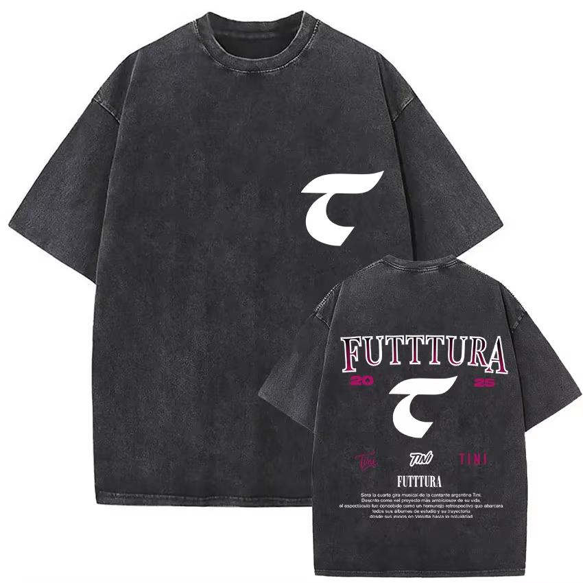 A Ella Le Gusta Tini Stoessel Album 2026 Vintage Washed T Shirts Men Women Harajuku Clothing Fashion Trendy Tee