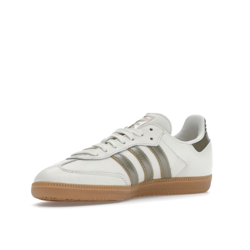 Adidas Samba OG Off White Wonder Gold Metallic Women Sneakers Cream Cyber-Metallic IG1964