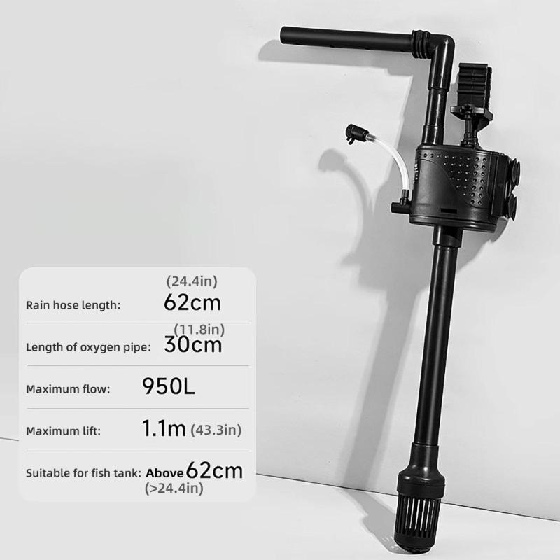 Aquarienfilter mit Wasserreinigung Aquarienpumpe Biochemischer Filter Geräuscharm Interner Filter zur Sauerstoffanreicherung