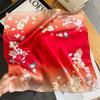 53Cm Floral Printed Silk Square Scarf Women'S Fashionable And Versatile Printed Scarves High-End Decorative Scarf Shawl Kerchief