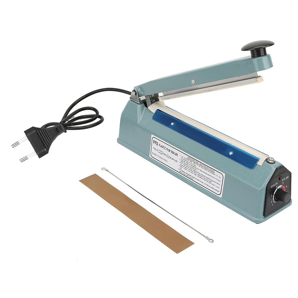 8in Metal Heat Sealing Impulse Manual Sealer Machine Closer Bag Packing Tool Kit