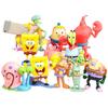 12Pcs/Set Spongebob Squarepants Anime Figures Toy Patrick Star Mr. Krabs Collectible Model Doll Fans Gift