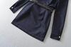 Women's Denim Belted Shirt Dress - Retro Lapel, Waist-Cinching, Hip-Hugging Short Skirt for Autumn/Winter