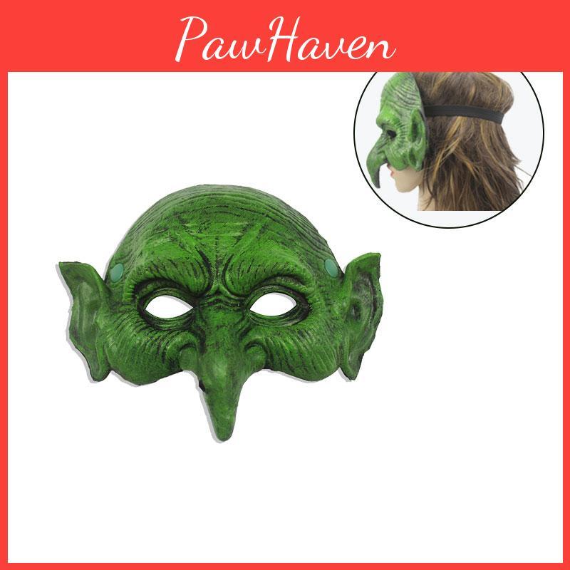 Realistic Green Witch Mask For Halloween Easter Carnival Party Mask Prop