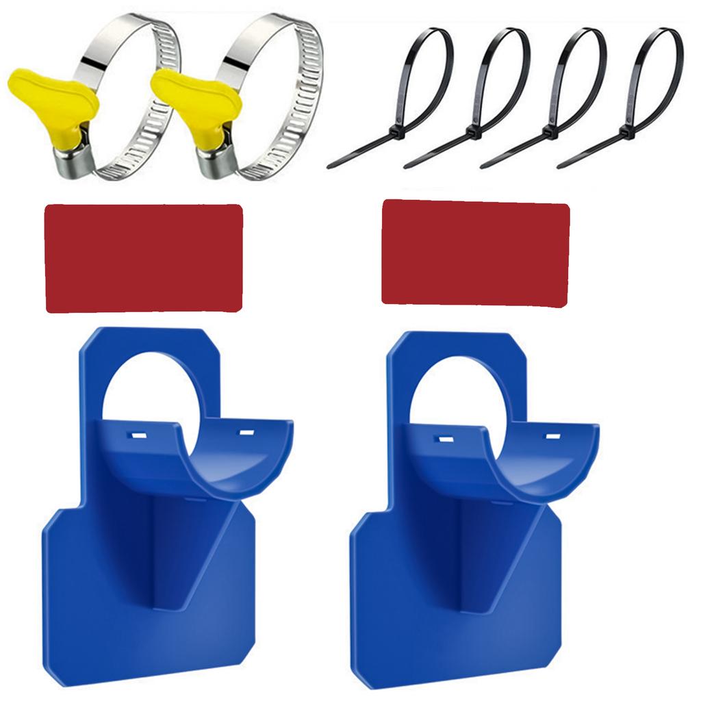 Swimming Pool Hose Support Brackets with Tape and Cable Tie Steel Hose Clamps Above Ground Swimming Pool Pipe Holder