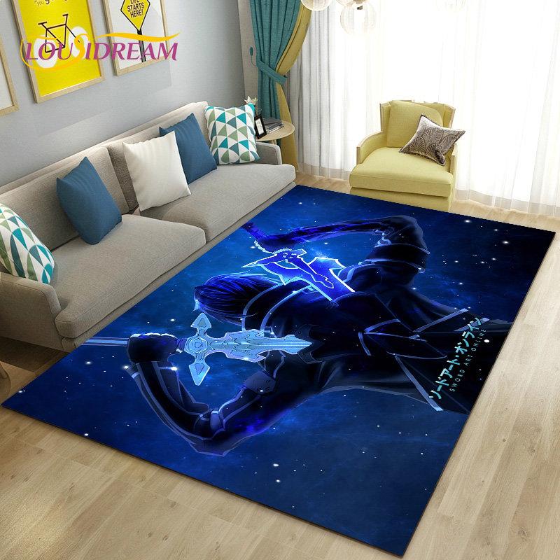 

Sword Art Online SAO Аниме Коврик Большой, Коврик для гостиной Спальня Диван Коврик Украшение, Нескользящий напольный коврик 40x60cm