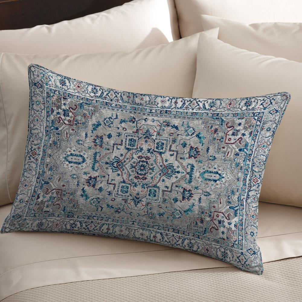 VIKAMA Retro Persian Ethnic Style Pillowcase, Rectangular Bedroom Headrest Pillowcase For The Sofa In The Homestay Hotel