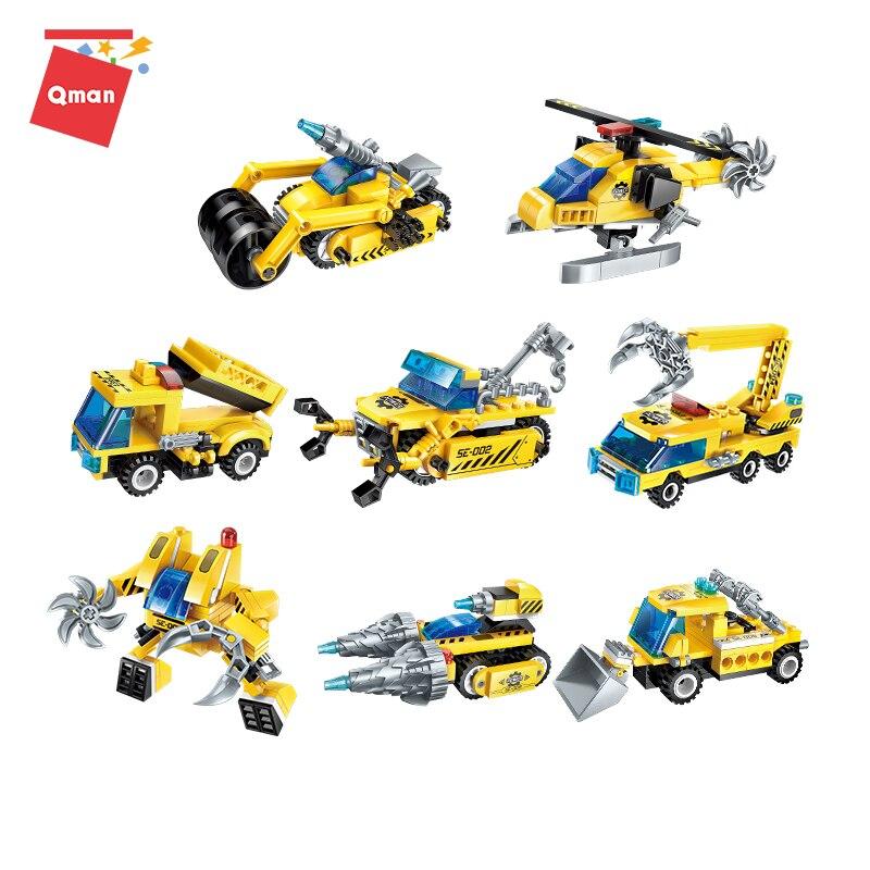 1408 Educational Intelligent Toy Fighter Weapons Aircraft Aquipment 8 In 1 Building Blocks Children's Present