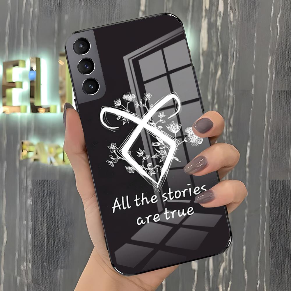 

Чехол для телефона S-Shadowhunters Rune для Samsung A25 A13 A33 5G A54 A36 A35 A56 A52 A14 Ударопрочный стеклянный чехол Samsung A26