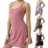 Women's Sleeveless Tennis Dress with Shorts And Pockets Spaghetti Strap Racerback Mini Dress Workout Athletic Dresses for Golf Running