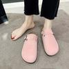 Women's Cork Baotou Slippers - Trendy Roman-Style Casual Slip-Ons In Large Sizes