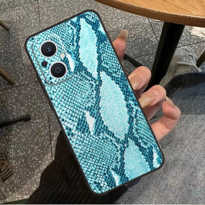 Snake Skin Print For OPPO Reno 7 8 Lite 8T 14F 13F 11F 12F 10 11 12 13 14 Pro OPPO Find X8 X5 X6 Pro Case