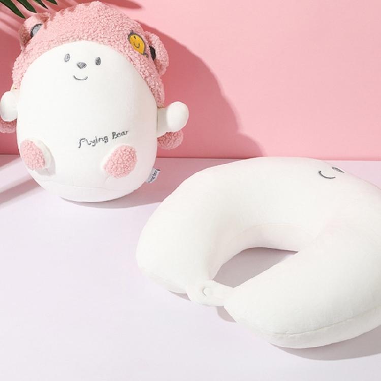 Kids Travel Pillow 2 in 1 Deformable Neck Pillow Soft Ushaped Pillow with Lovely Animal Sleep Companions