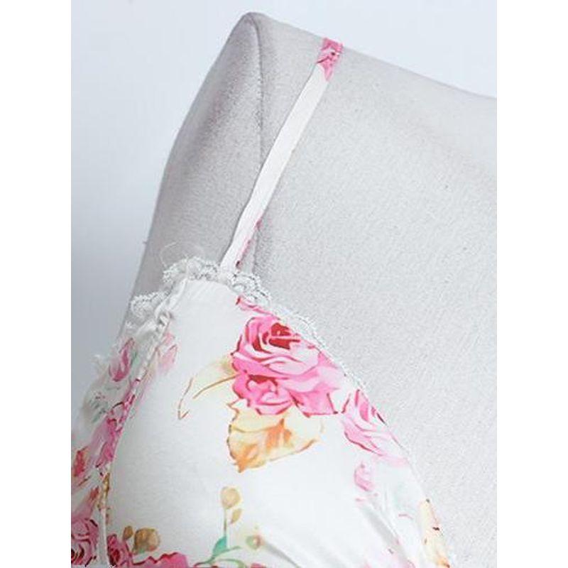 Niche Design Sexy Sexy Pure Desire Style Lace Patchwork Satin Print Suspender Skirt Silm Sheath Dress
