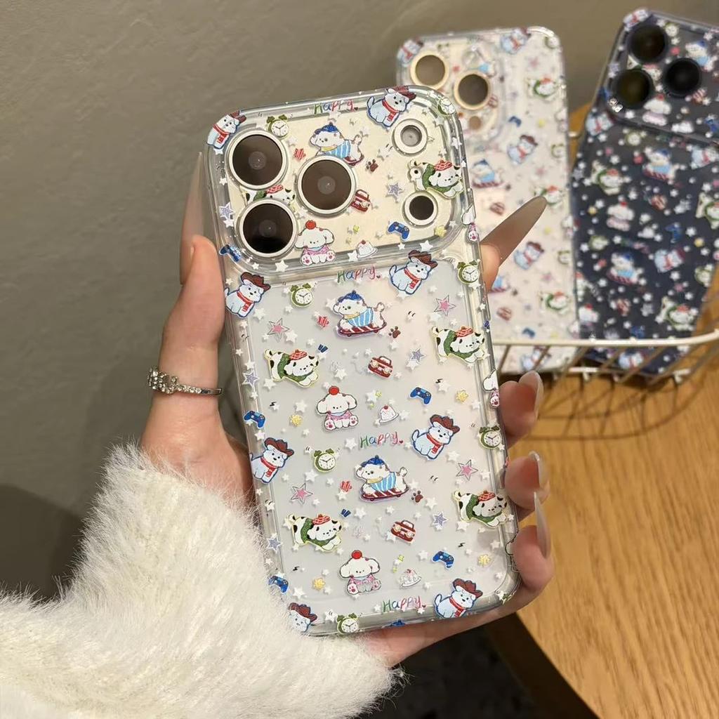 Full Screen Star Puppy for iPhone Apple 17Promax Mobile Phone Case IP16 Cute 15 Women 14 Space Case