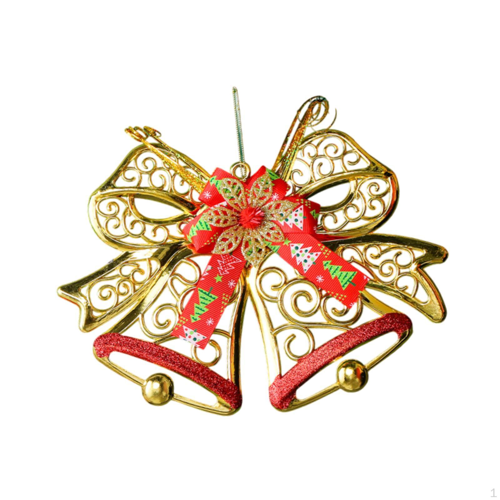 

Рождественская елка подвесное украшение колокольчик украшение фото реквизит рождественский орнамент настенный декор для Gold