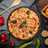 Plateau à Pizza Antiadhésif Rond en Acier Carbone 6/8/9/10 pouces Plateau de Cuisson Plat à Tarte Famille Restaurant Moule de Cuisson Cuisine JXB