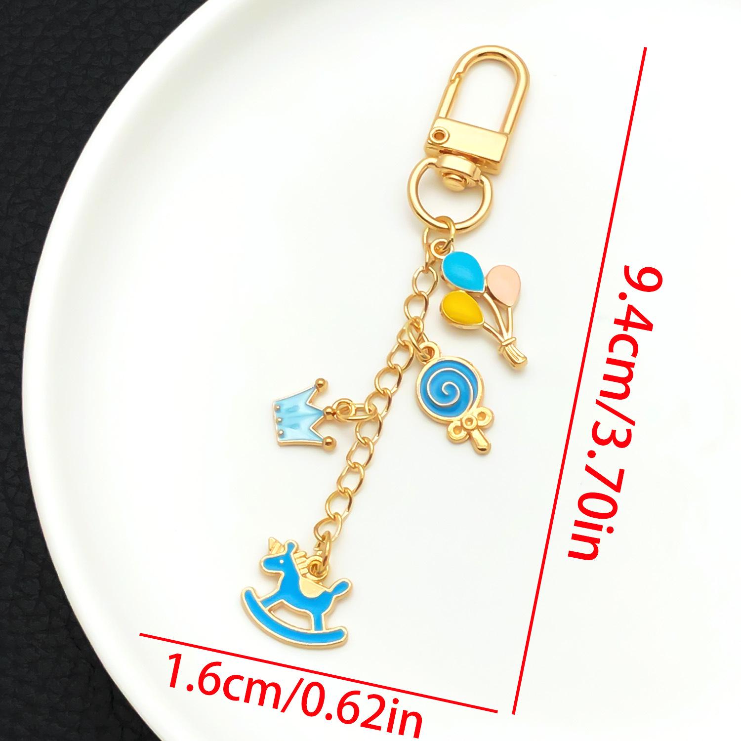 Европейско-американский брелок-подвеска с синей звездой и четырехлистным клевером, с синим капельным маслом