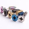 1 Pair Unisex Women Men Punk Stainless Steel Cross Screw Ear Studs Earrings