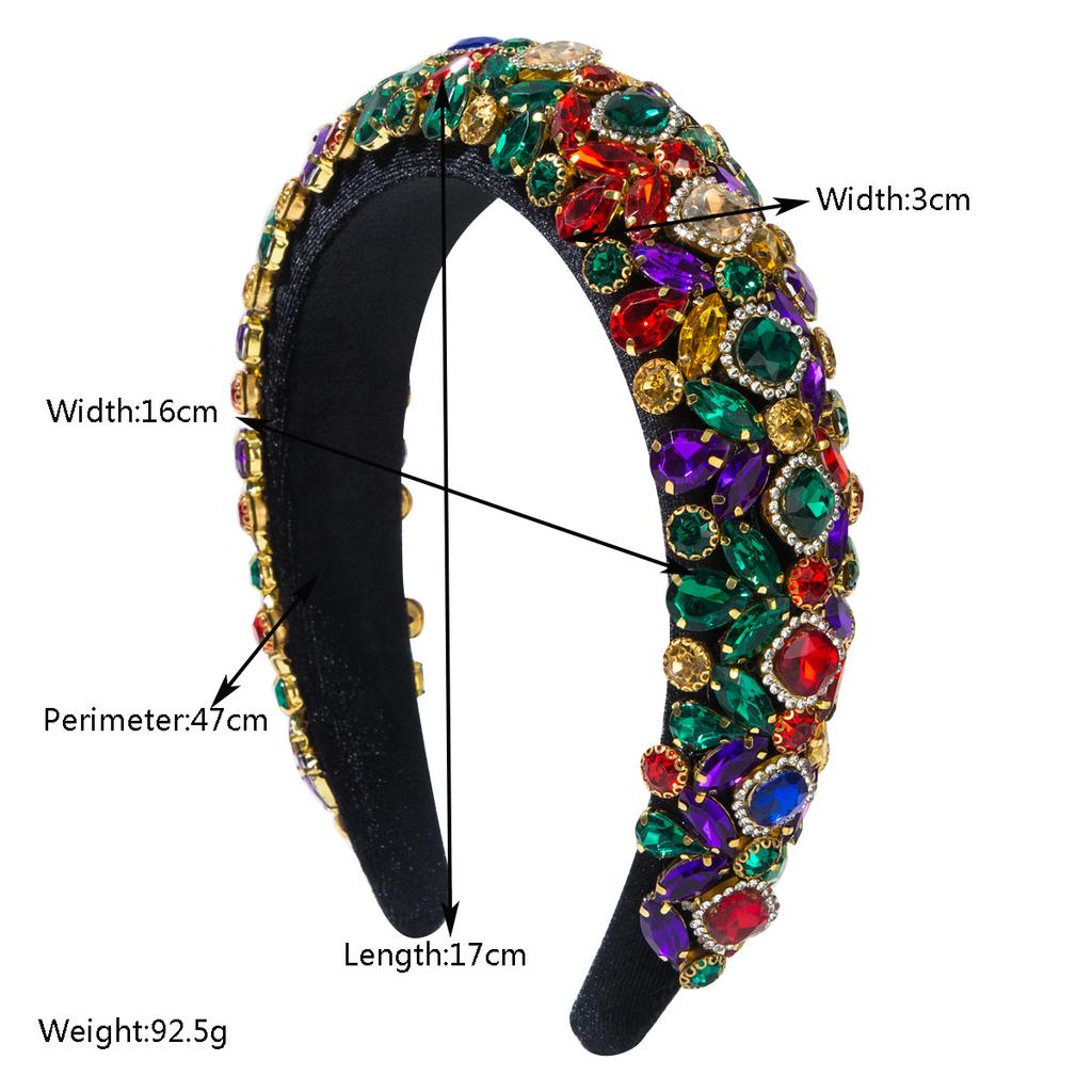 Wide-edge Velvet Hairband, Royal Style Vintage Headband, Luxurious and Exquisite Evening Hair Accessory