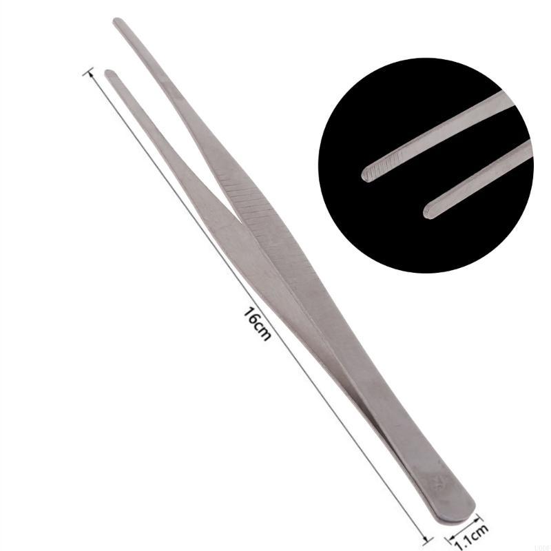 Stainless Steel Tweezers All-purpose Forceps Professional Tweezers Tongs 12.5cm straight head