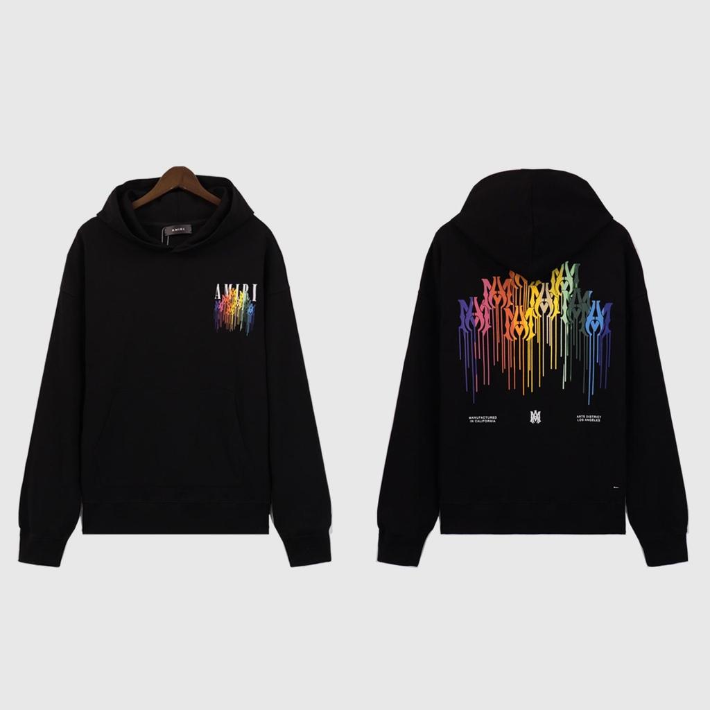 Men's Hooded Sweatshirt - American Trend, Letter Print, Cotton Terry Cloth