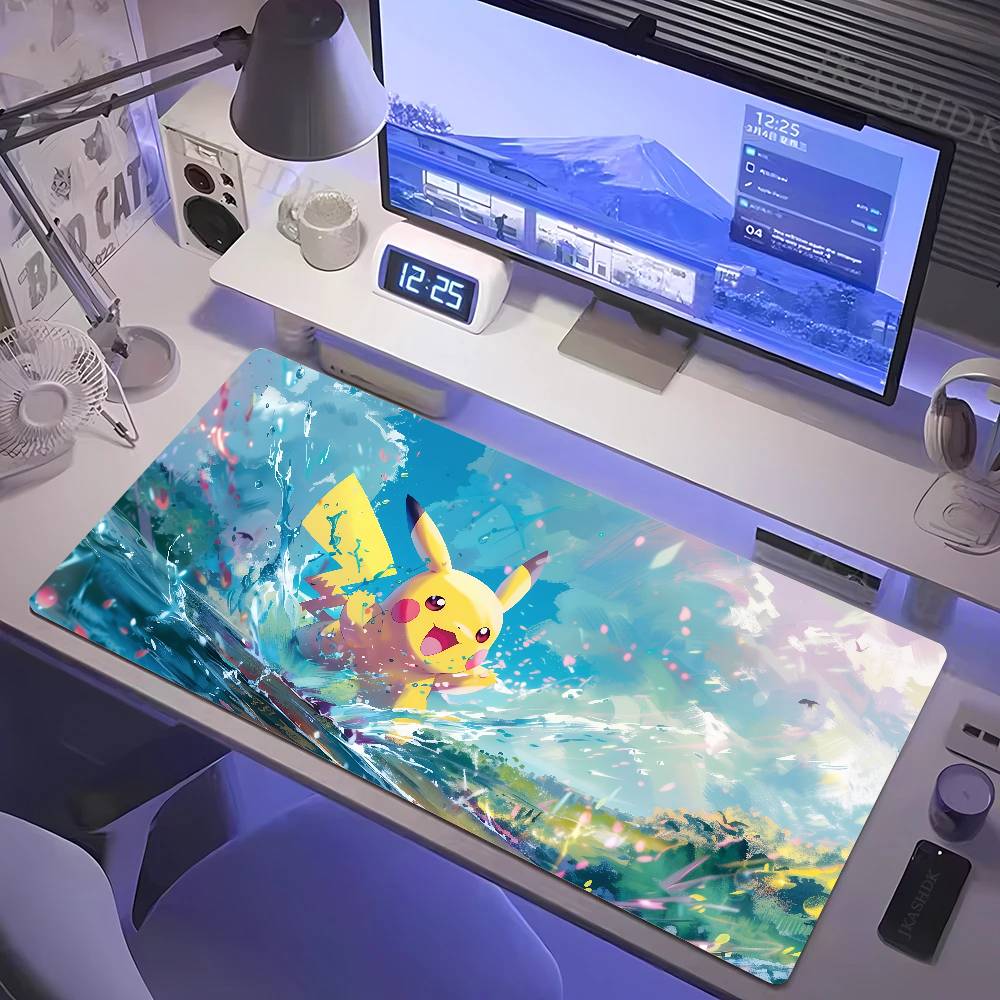 Pokemon Gamer Mouse Pad XXL Rubber Keyboard Mousepad Desk Mat With 2MM Lock Edge For Computer