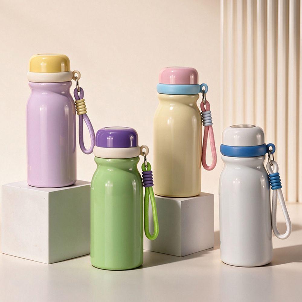 Portable Straw Thermos Cup Stainless Steel Vacuum Flask Insulated Water Bottle  Coffee Tea