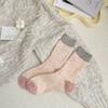 Female Autumn and Winter Thickened Warm Lovely Pink Moon Floor Sleep Tube Cotton Socks