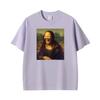Mona Lisa Lustiges Meme Künstler Grafik T-Shirts Unisex Kleidung Cooles Vintage Streetwear T-Shirts Sommer Übergröße Lässiges T-Shirt Oberteile
