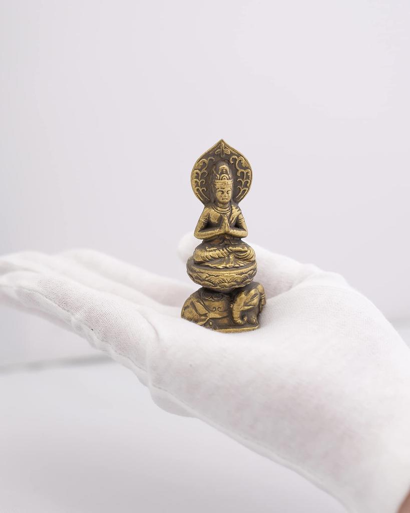 Buddhist Statue of Fugen Bodhisattva Antique by Sculptor Keishu Original Model Those Born In the Years of the Dragon or Zodiac Guardian Takaoka