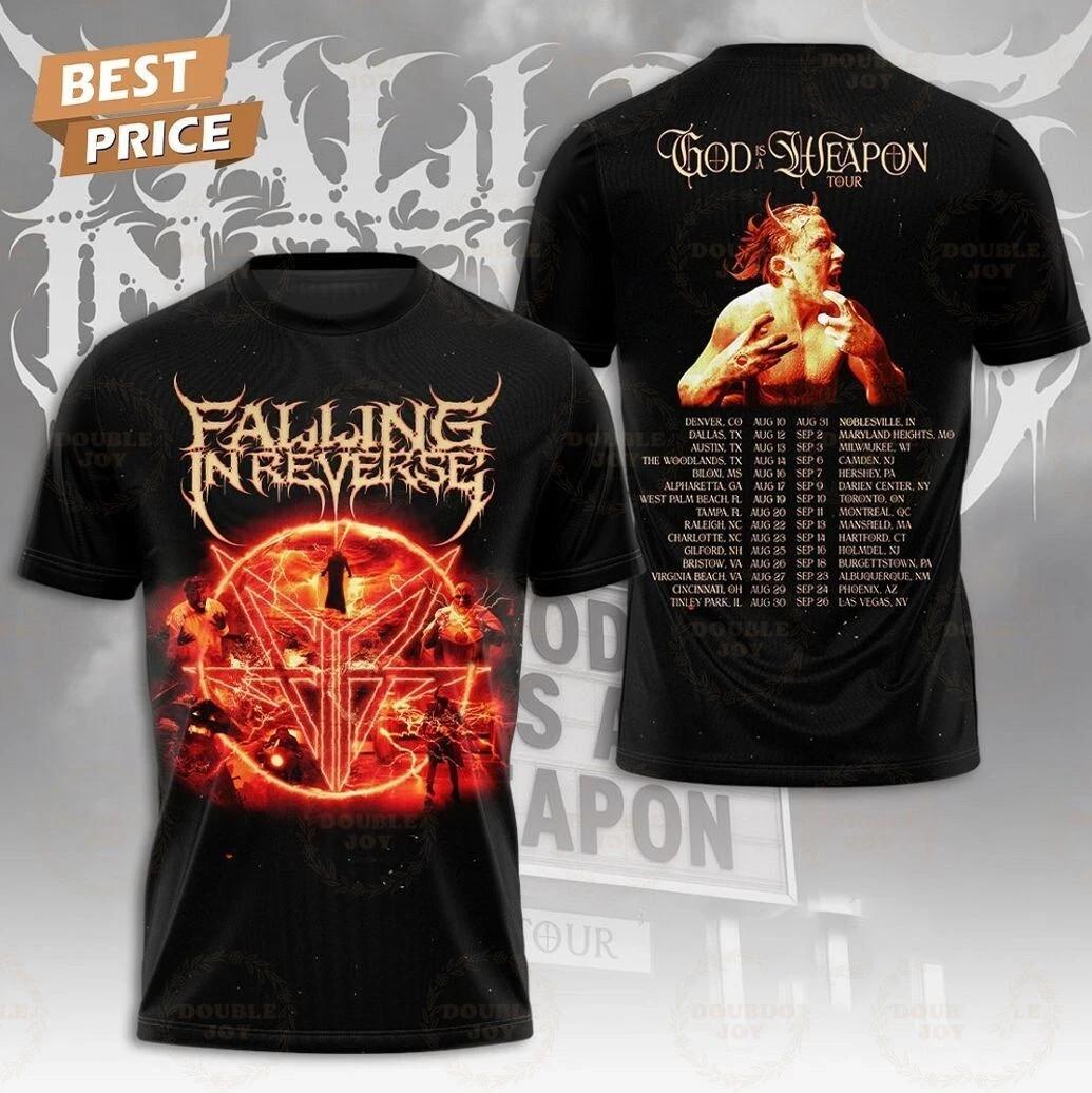 Falling In Reverse God Is A Weapon Tour 3D T-Shirt M