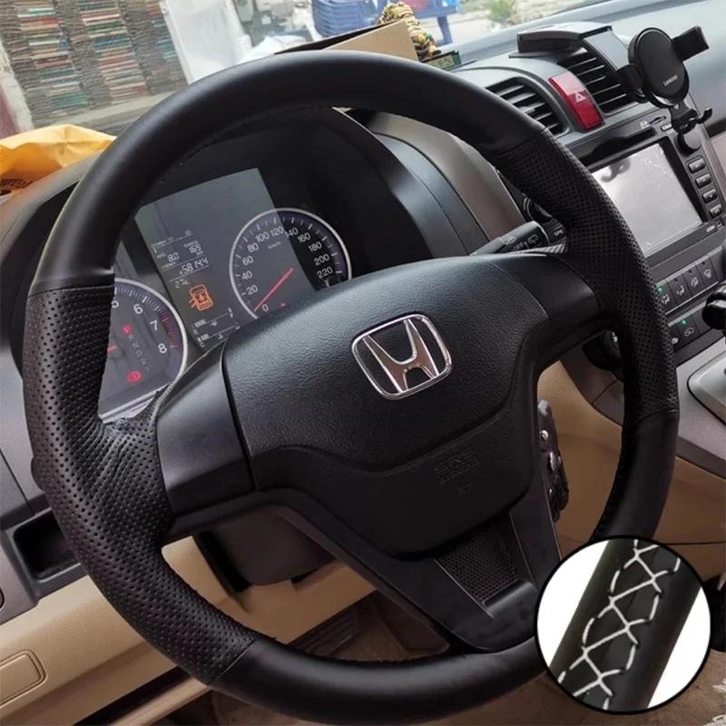 VZH5 DIY Car Steering Wheel Cover Artificial Leather Non-slip For Honda CR-V CRV 2007 2008 2009 2010 2011 Car Interior Accessories