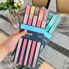 5 Pairs Reusable Plastic Chopsticks BPA-Free Dishwasher-Safe Non-Slip Fiberglass Chopsticks Chinese Japanese Chopstick Gift Set