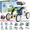 Kit Robot Solare 13-in-1 Assemblaggio Fai-da-te Kit Esperimenti Scientifici Giocattoli Educativi STEM per Bambini Età 8+ Set Robotico Alimentato a Energia Solare