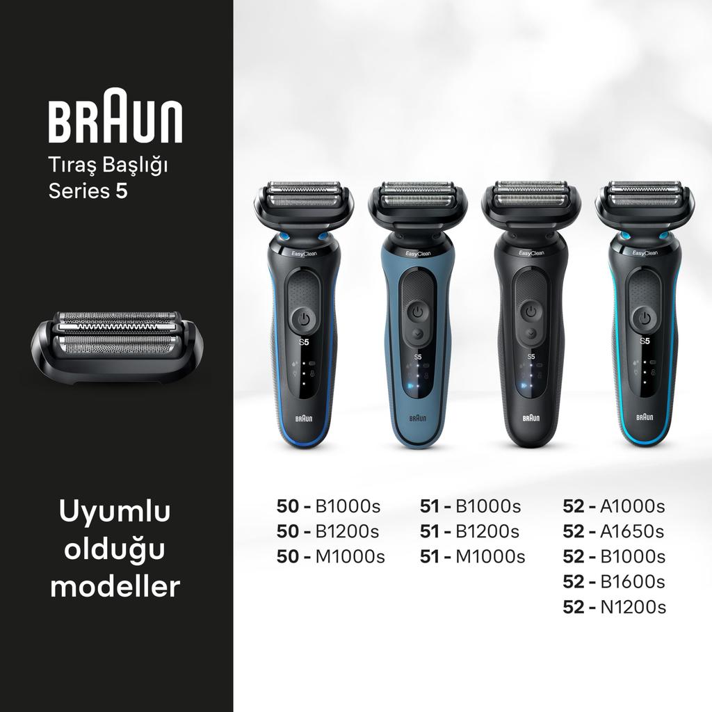 Braun Series 5 Electric Shaver Replacement Head 100% Performance Restoration Compatible with 50 51 52 Series