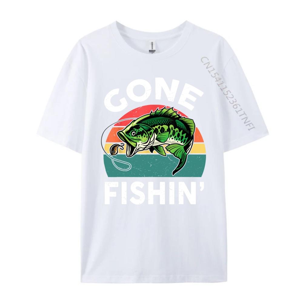 Kids Gone FishingShirt Boy Toddler Funny Bass Dad Black Shirt Graphic Tees Men Funny T Shirts Tshirts Plus Size Chinese Style