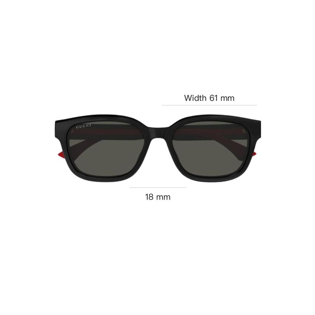 Gucci Striped Design Rectangular Sunglasses Men Sunglasses Black GG1872SK001