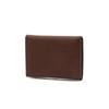 Brown Embossed Logo Cowhide Card Wallet Dbho6el03w3