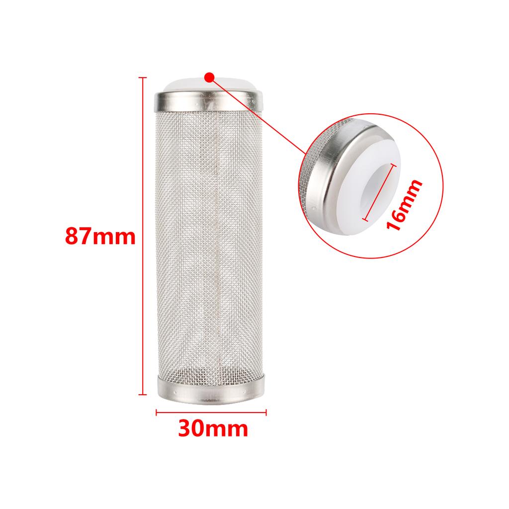 2 PCS 12/16mm Stainless Steel Mesh Filter Garden Hose Filter Aquarium Water Inlet Filter Fish Tank Filter Guard