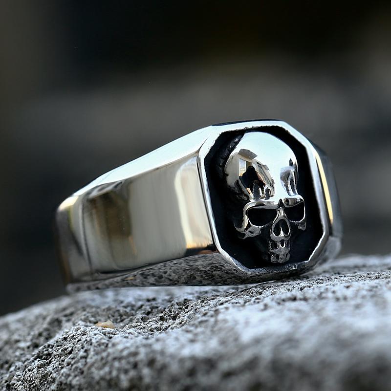 Beier One Piece Sale Unique Thin Skull For Boy And Girl Stainless Steel Lady's Finger Ring BR8-373