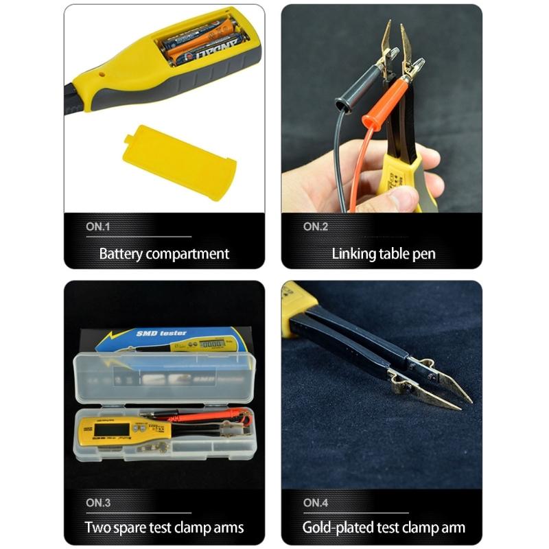 Digital Multimeter For Testing With LED Clip And Diode Detections Ideal For Circuit Board Repair And Craft Projects