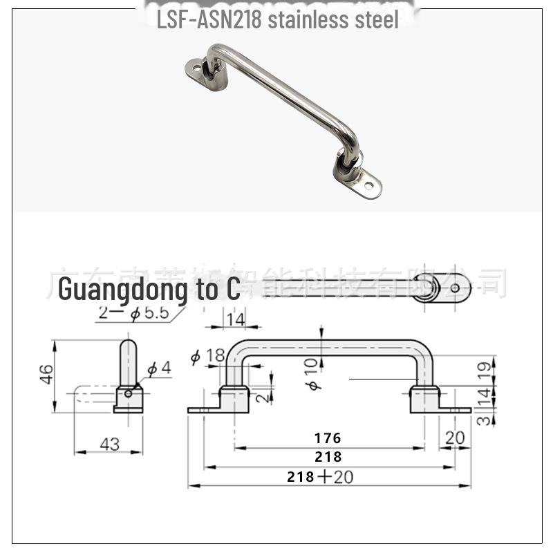 304 Stainless Steel Heavy-Duty Folding Handle for Industrial Equipment