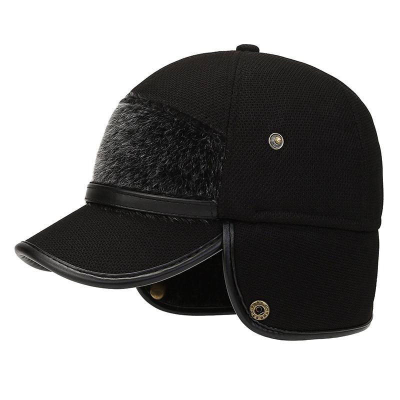 Winter Protection Ear Hat Middle Aged Elderly Made Warm Cotton Thickened Velvet