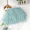 Feather1Meter Fluffy Blue Ostrich Feathers Trim Fringe 8-10cm Wedding Decoration Feather Ribbon for Party Clothing Sewing Plumes Crafts