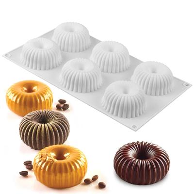 Forma do musu sifonowego spiralna, 6 wgłębień, do domowego pieczenia deserów, forma do deserów francuskich, forma do musu, forma do ciasta, taca na ciasto, naczynia kuchenne