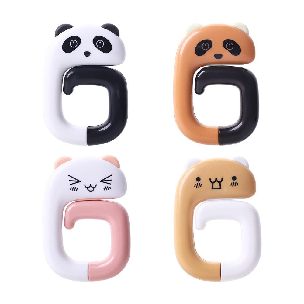 

Portable 1Pcs Cat Panda Animal Decorative Handbag Hanger Table Hook Key Holder Hook Yellow Cat