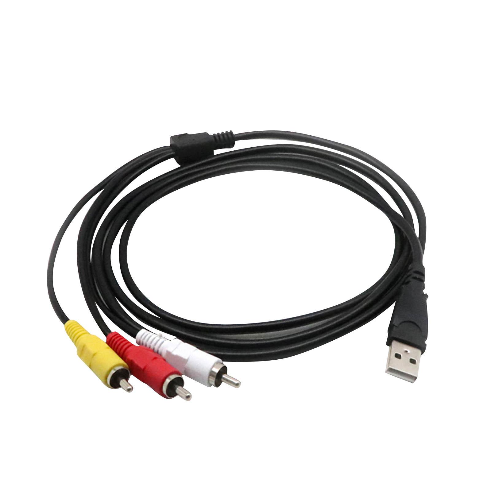 

1,5 м 5 футов USB-штекер на 3 RCA AV аудио-видео кабель шнур-адаптер для телевизора HDTV DVD One Size